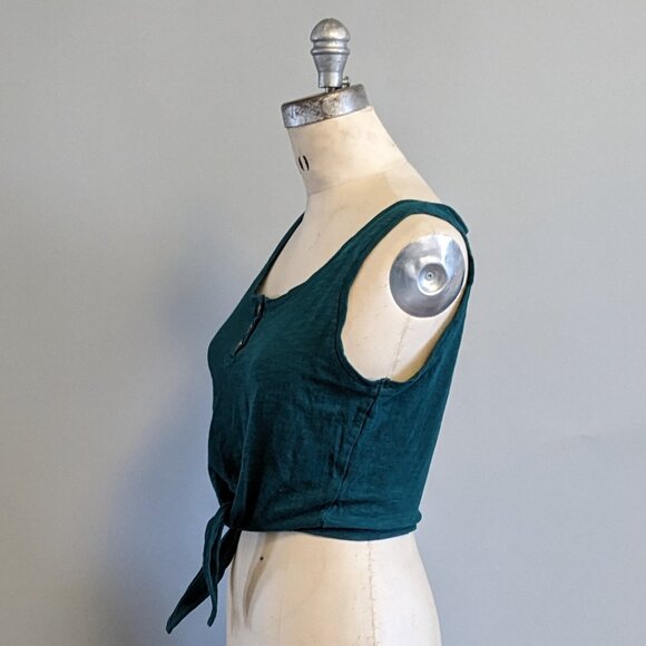 Retro Teal Tank Top with Tie Waist - Modcloth - Size XS - Picture 2 of 9